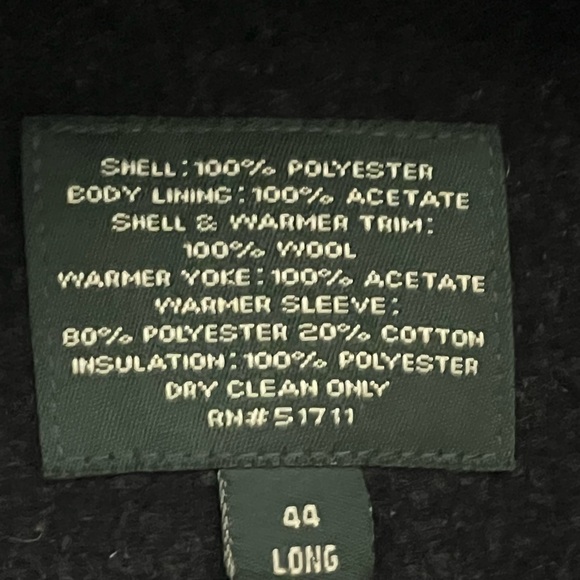 Ralph Lauren Trench Overcoat Men's Jacket Size 44 Long Removable Wool Liner - Picture 7 of 7